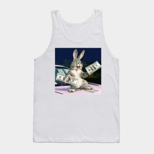 Rabbit holding Dollar Bills Tank Top